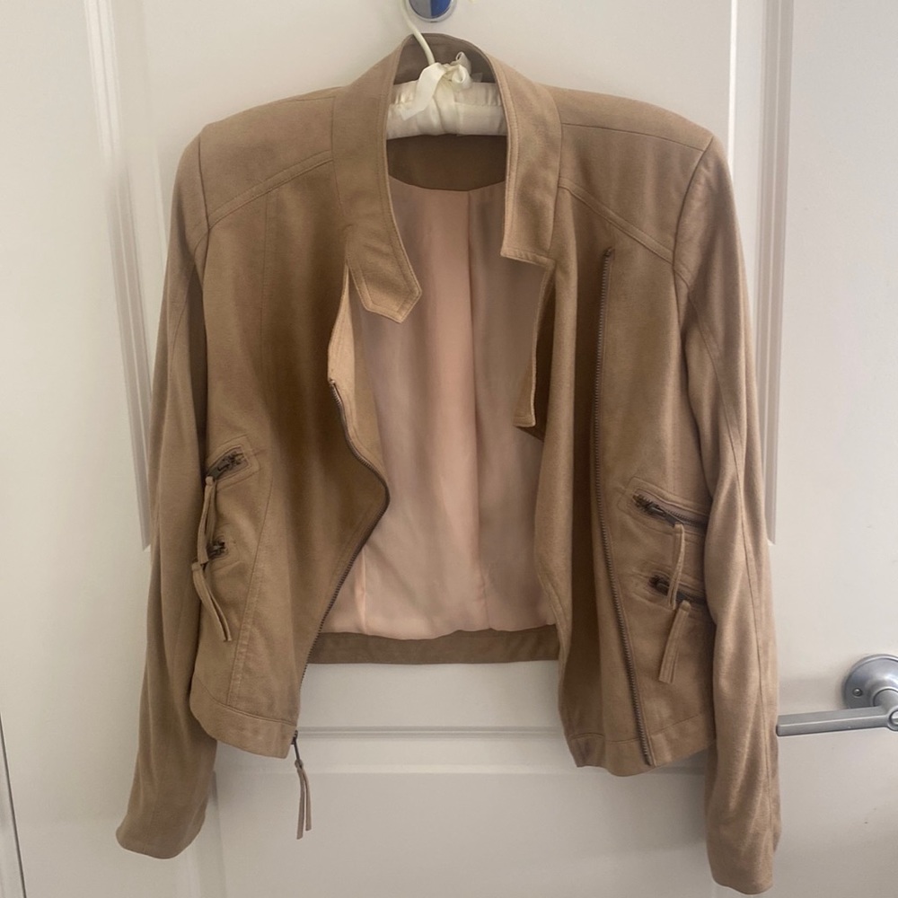 Suede jacket, lavender brown, xs
